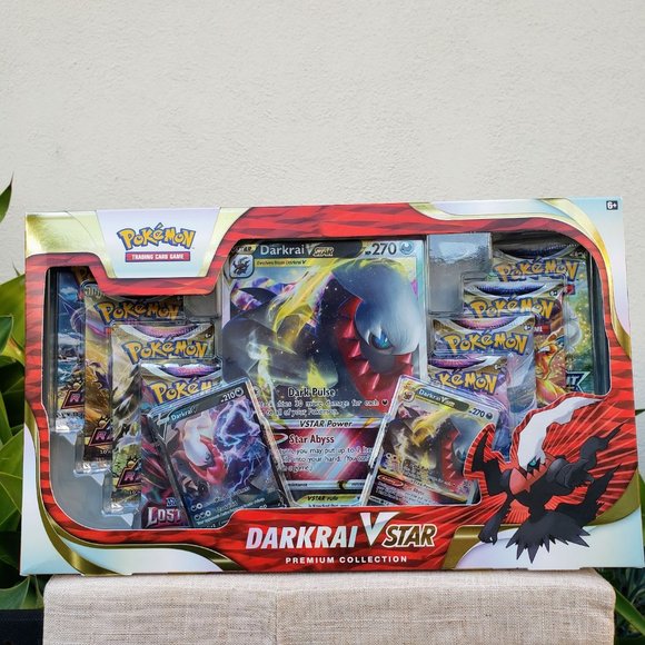 pokemon cards darkrai vstar premium collection box pokmon tcg Walmart Exclusive: New Pokemon TCG Darkrai VSTAR Premium Collection Box  with Card Packs